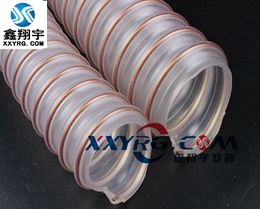KS0905進口耐磨 工業 聚（jù）氨脂pu透明鋼絲吸塵通風軟管 印（yìn）刷（shuā）機 掃地車用
